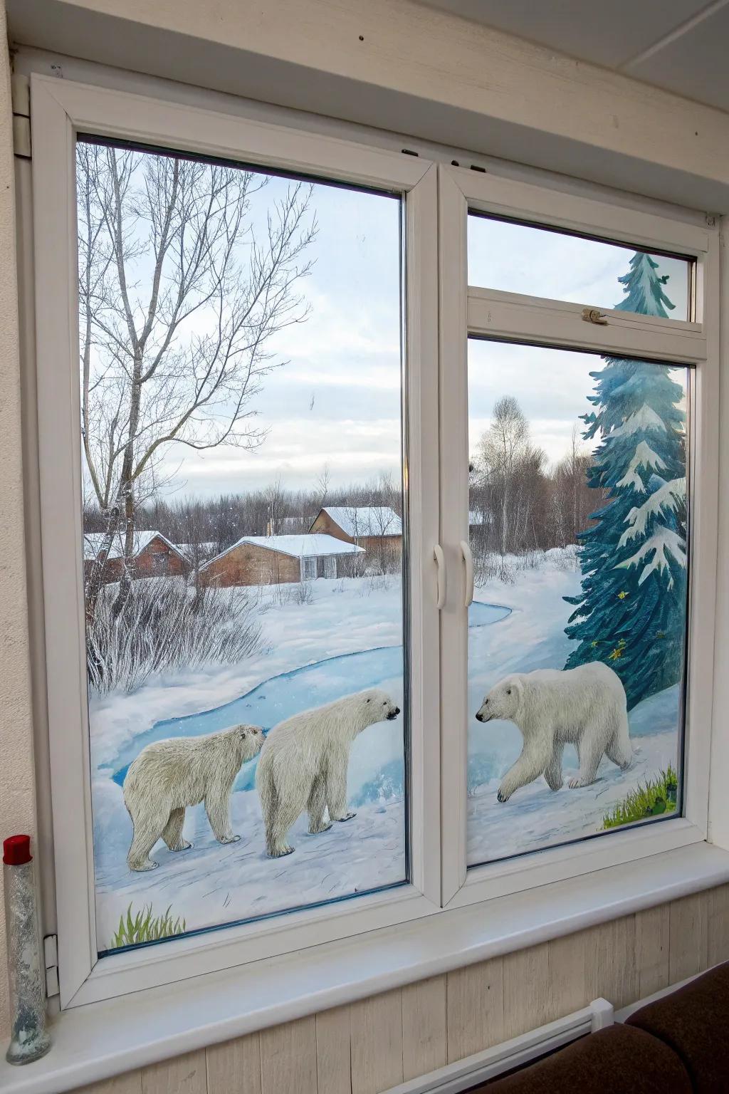 Polar bears bringing joy and playfulness to the winter scene