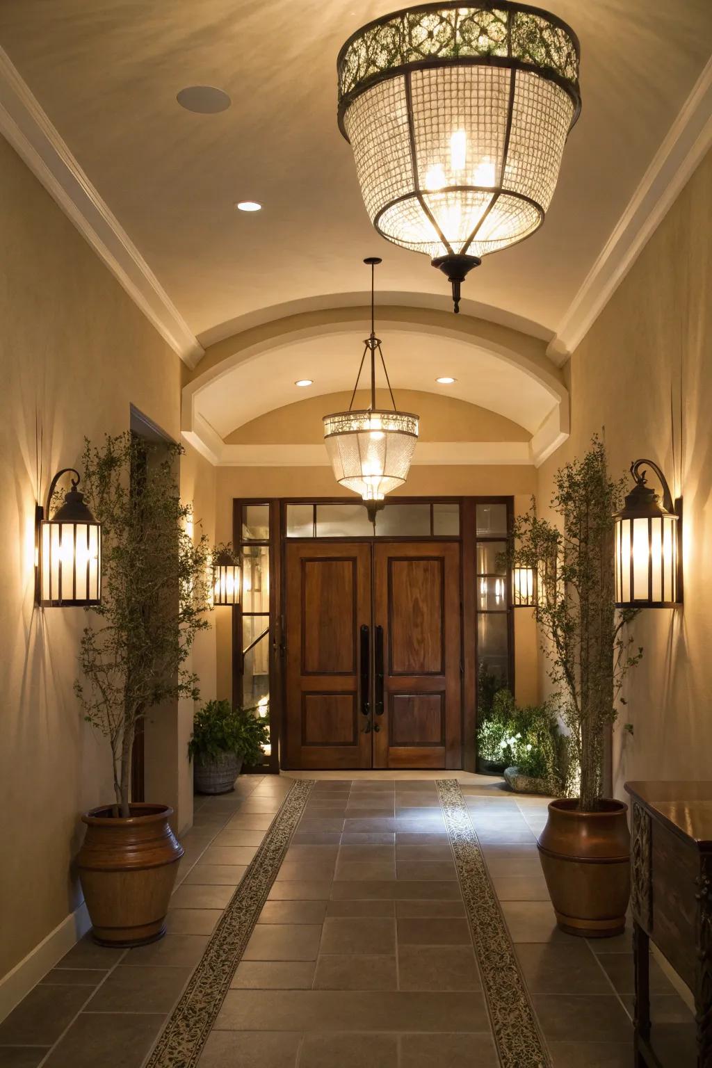 Proper lighting creates a welcoming and functional entryway.