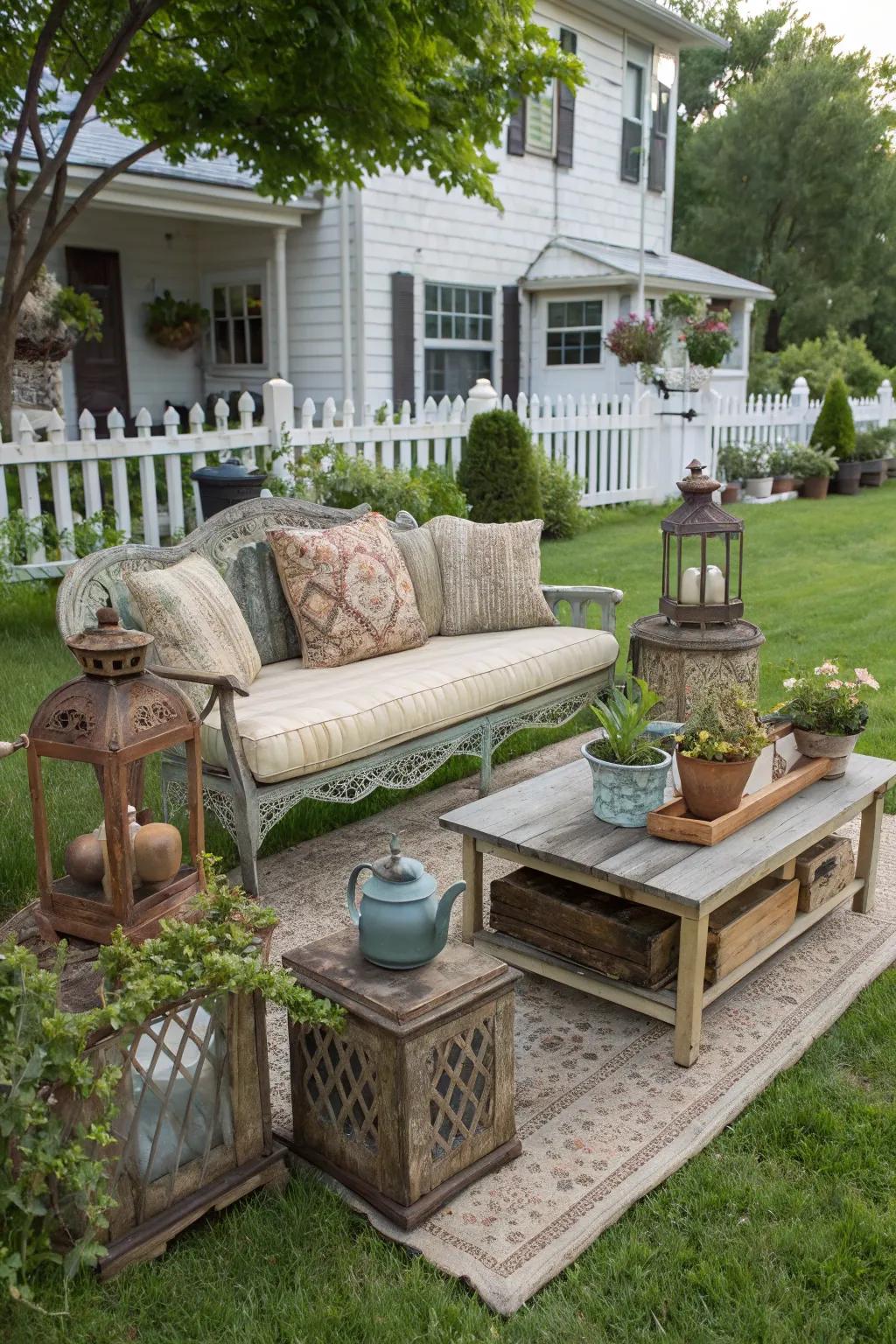 Infuse vintage charm into your front yard design.