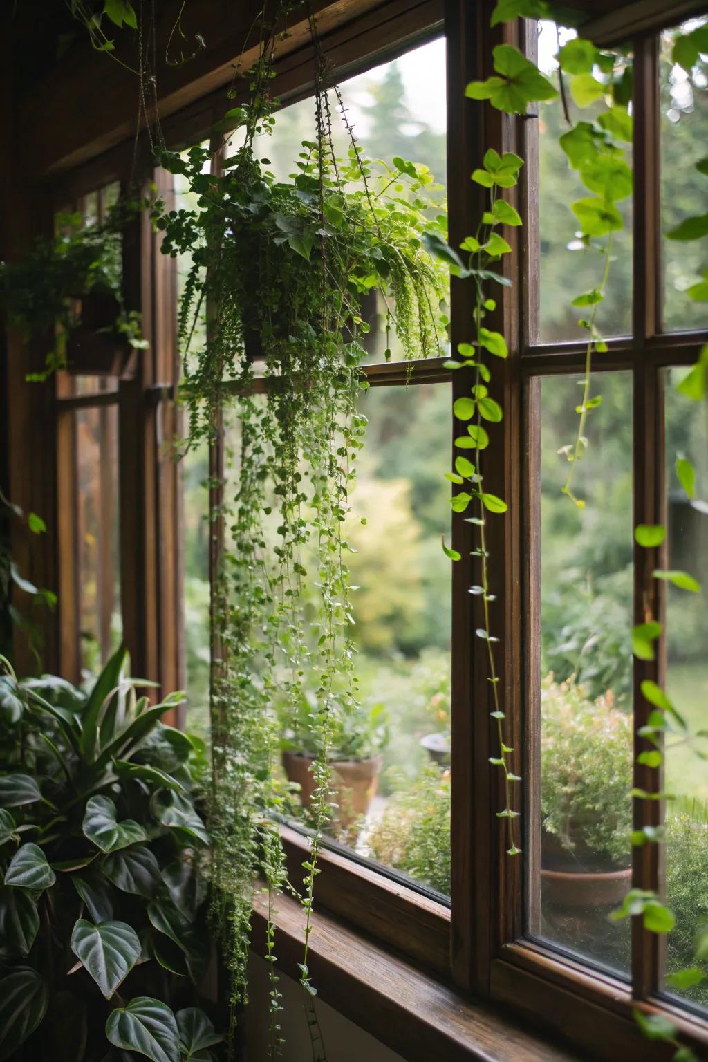 Add dimension with a lush hanging garden.