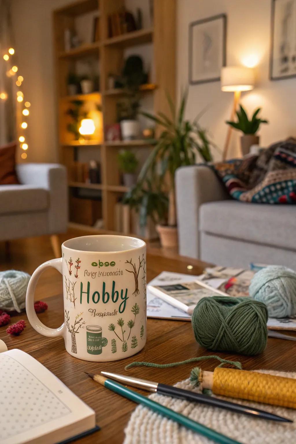 A mug that embraces grandpa's passions.