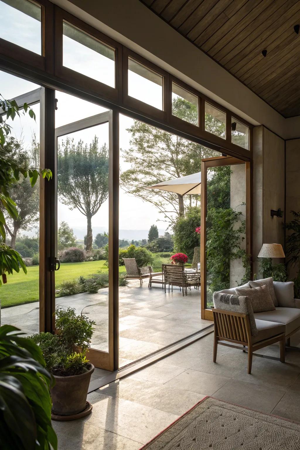 Build a bridge between indoors and outdoors for a unified living experience.