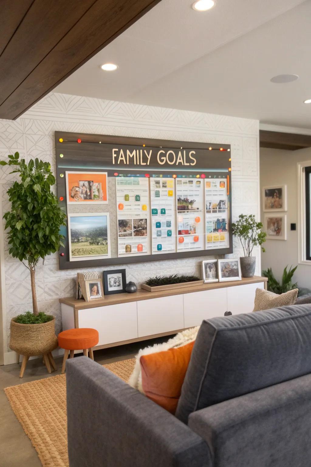 Unite family efforts with this inspiring goals corner.