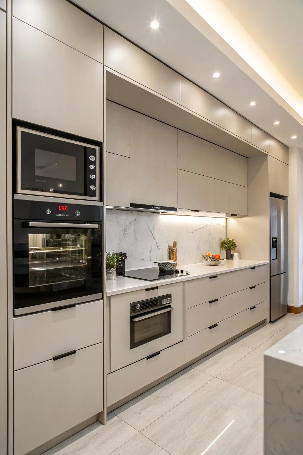 Seamlessly integrate appliances for a sleek look.