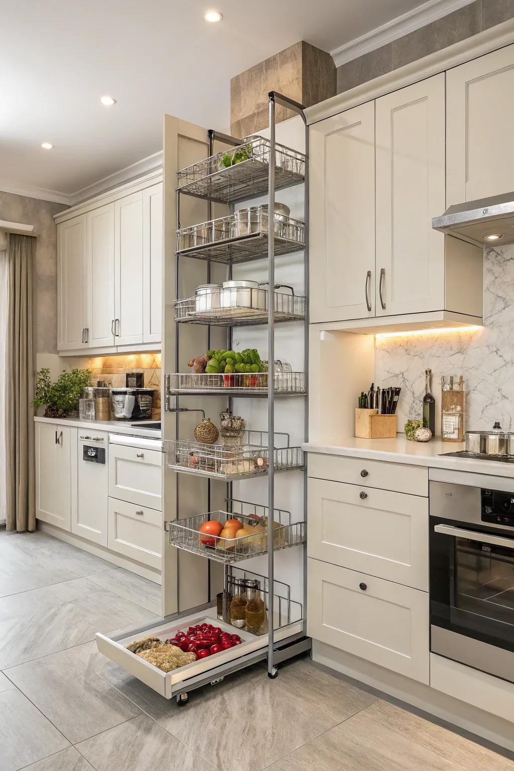 Customizable racks offer flexibility and adaptability for evolving kitchen needs.
