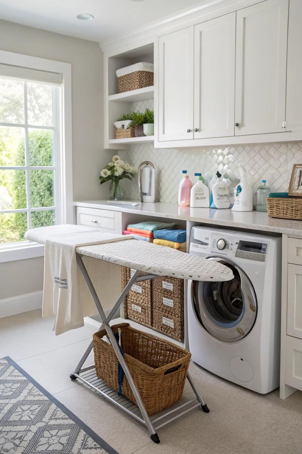 Multifunctional elements enhance efficiency in your laundry room.