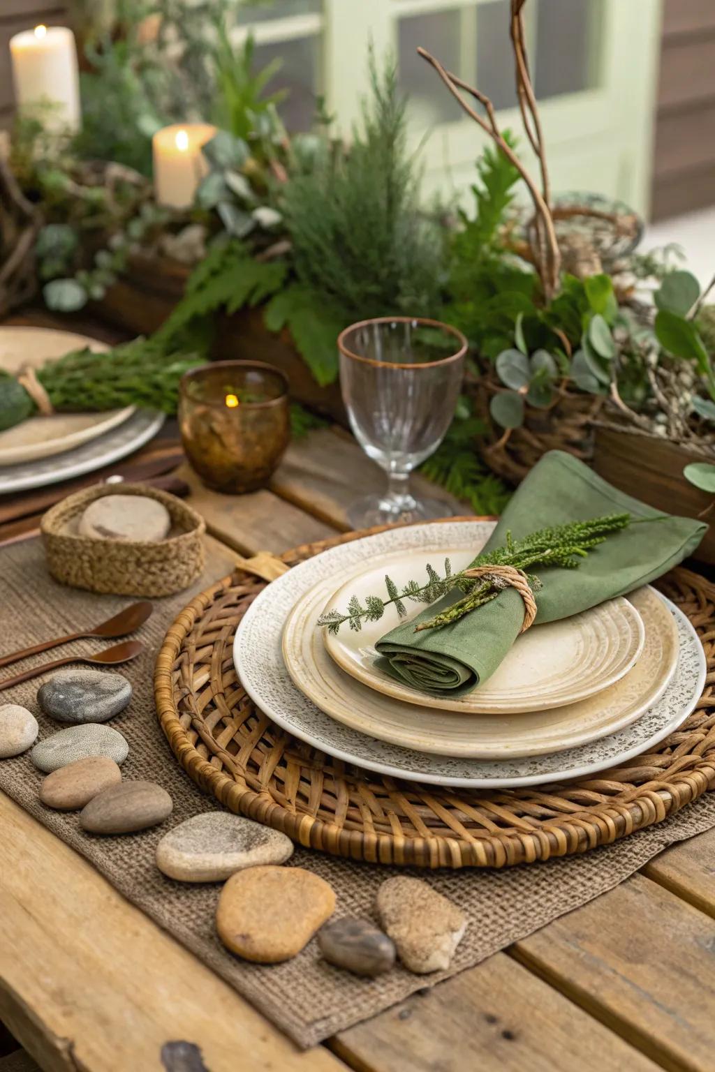 An earthy color palette for a nature-inspired vibe.