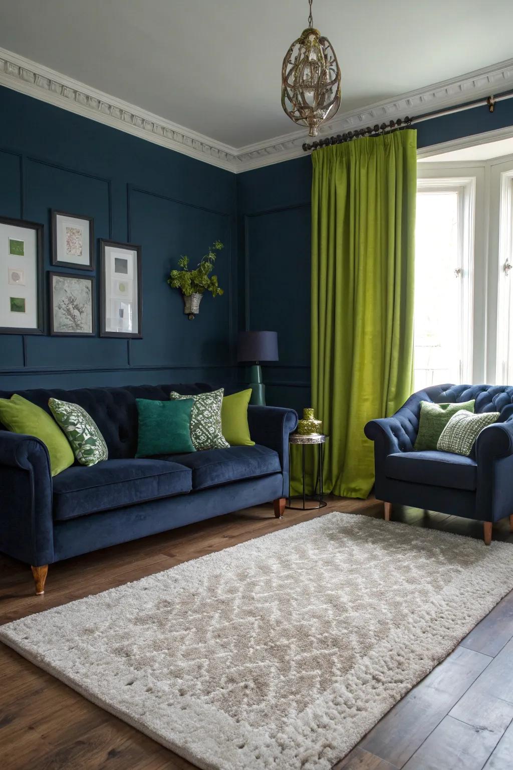 A textured rug adds warmth and brings the design elements together.