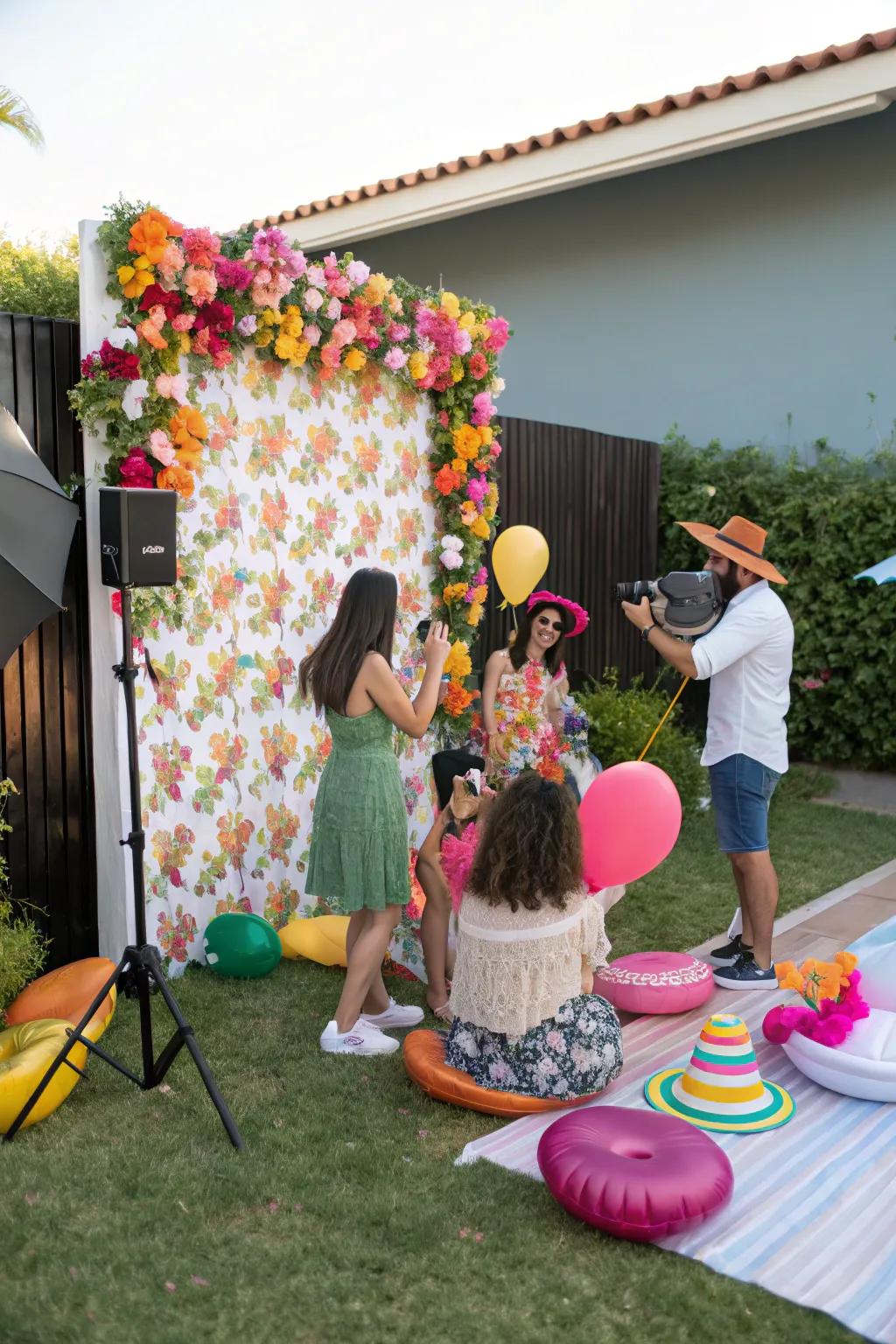 Create picture-perfect moments with a stylish photo backdrop.