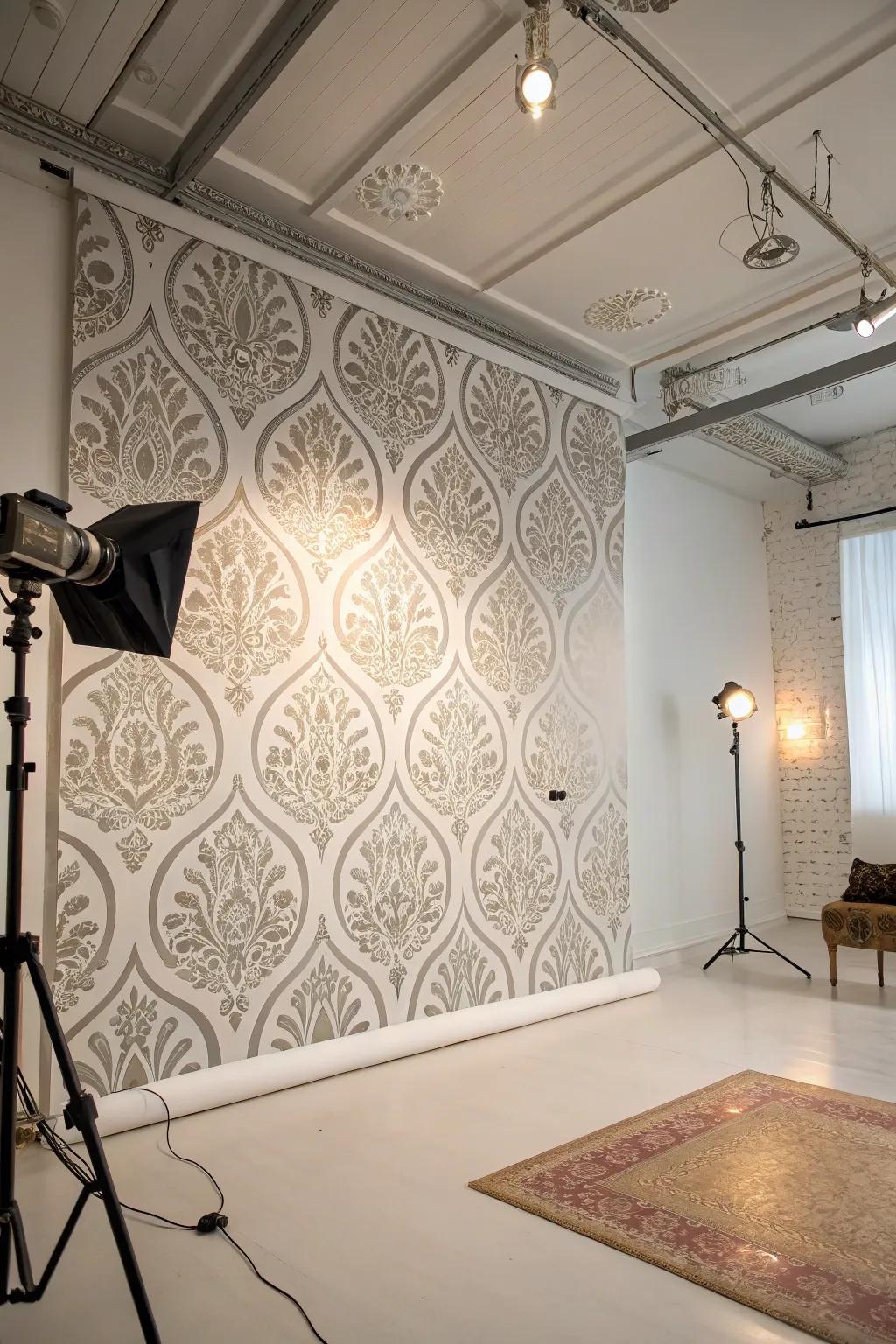 Stencils offer the beauty of wallpaper with the ease of paint.