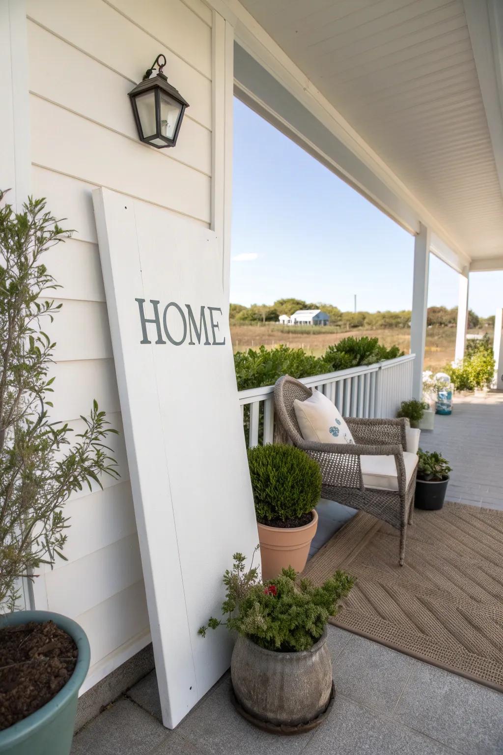 Less is more with a minimalist porch leaner.