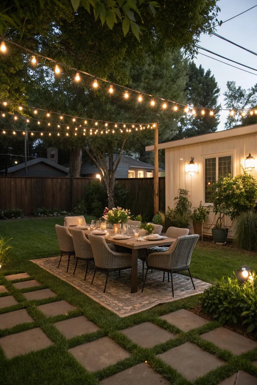 Outdoor dining areas create the perfect setting for alfresco meals.