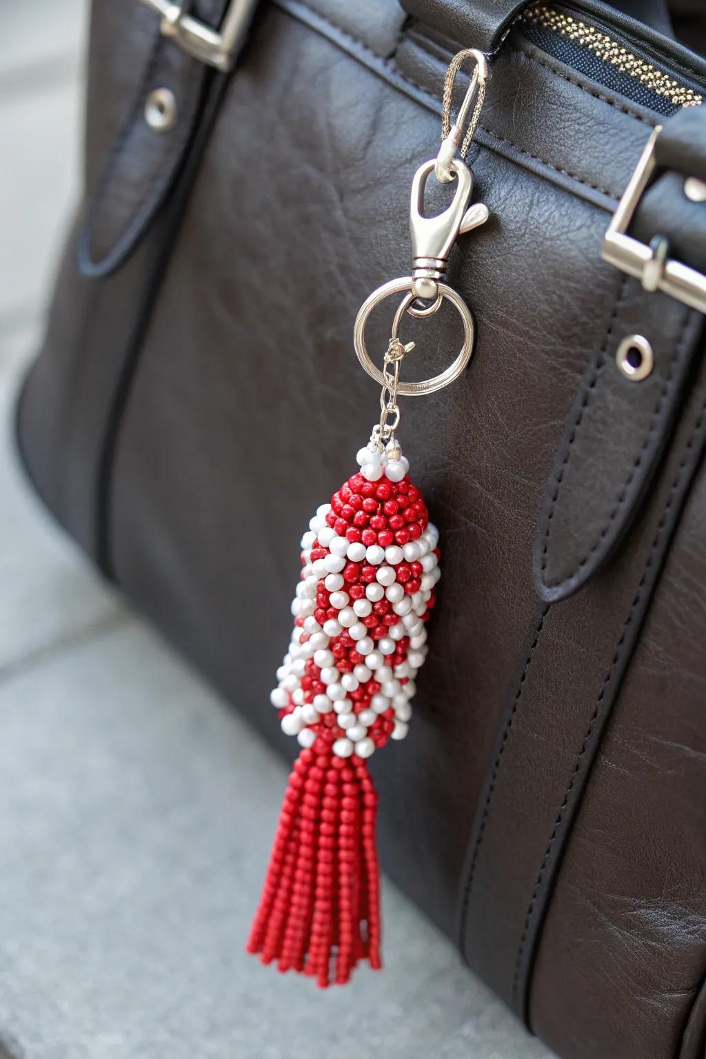 Enhance your bags with stylish beaded charms.