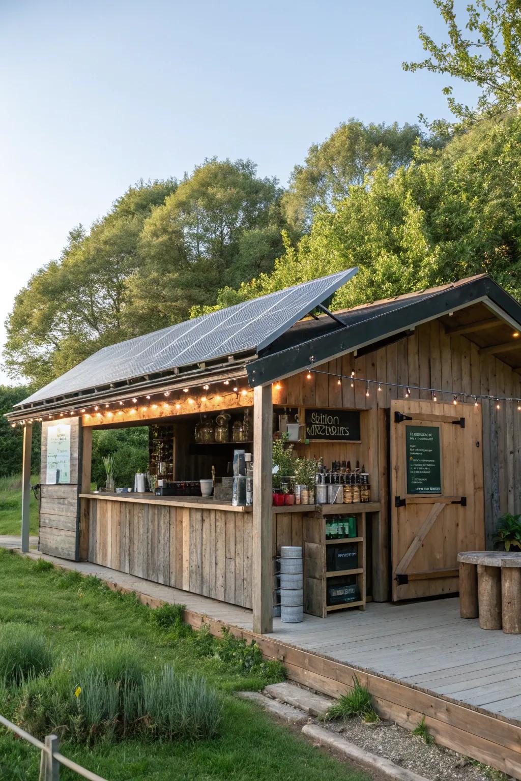 Go green with an eco-friendly bar design.