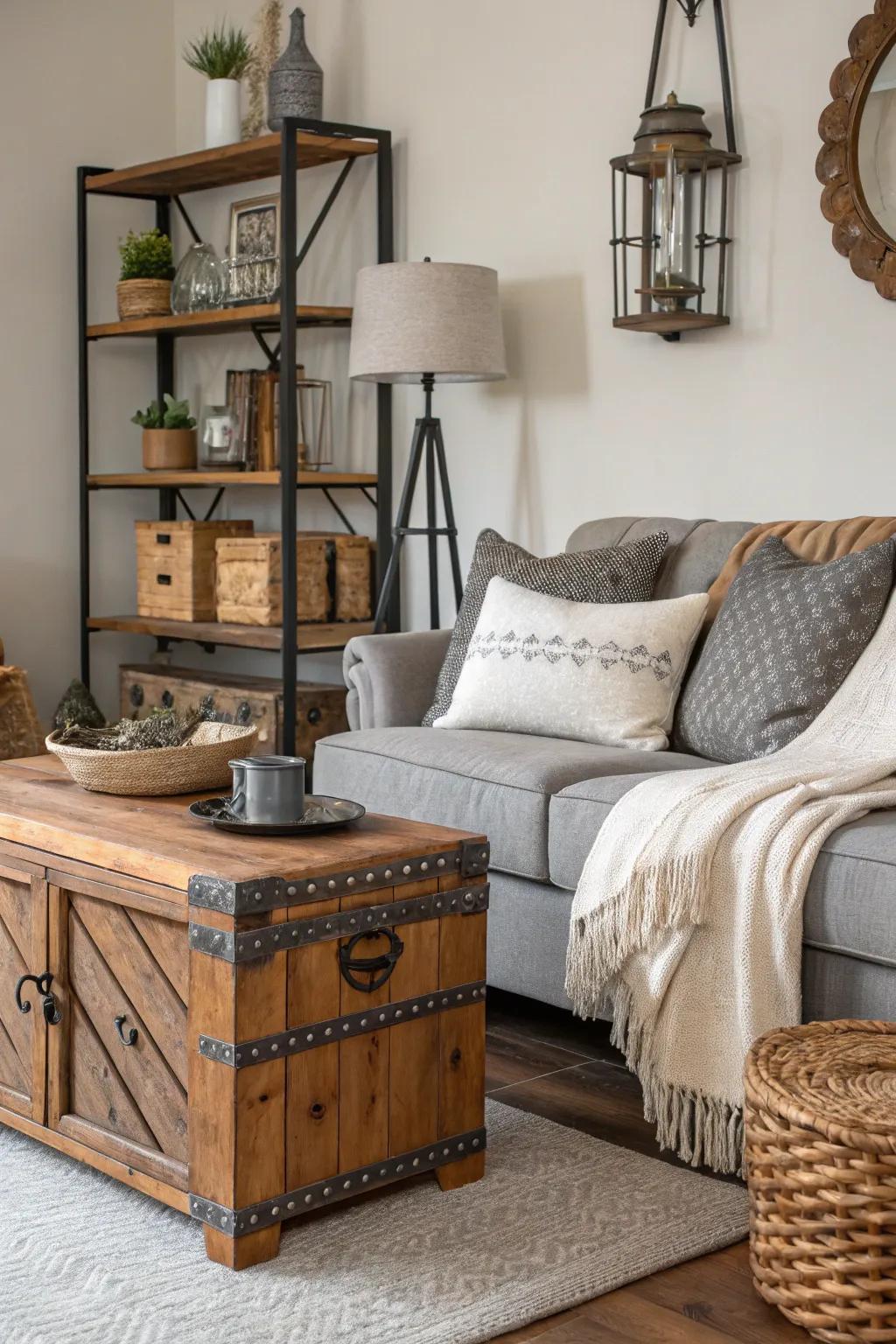 Layered textures add depth and interest.