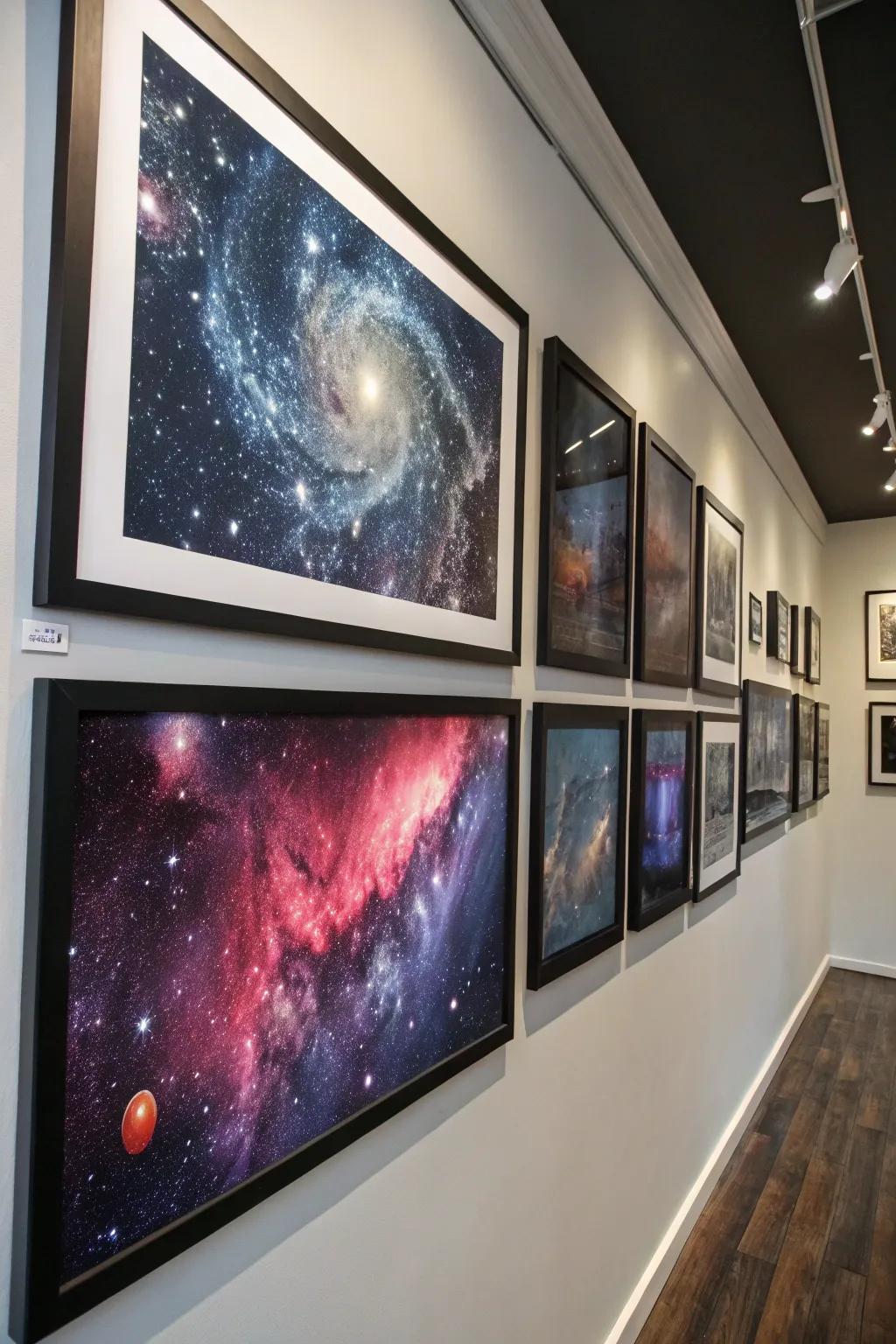 Cosmic wall art provides a stunning visual journey through space.