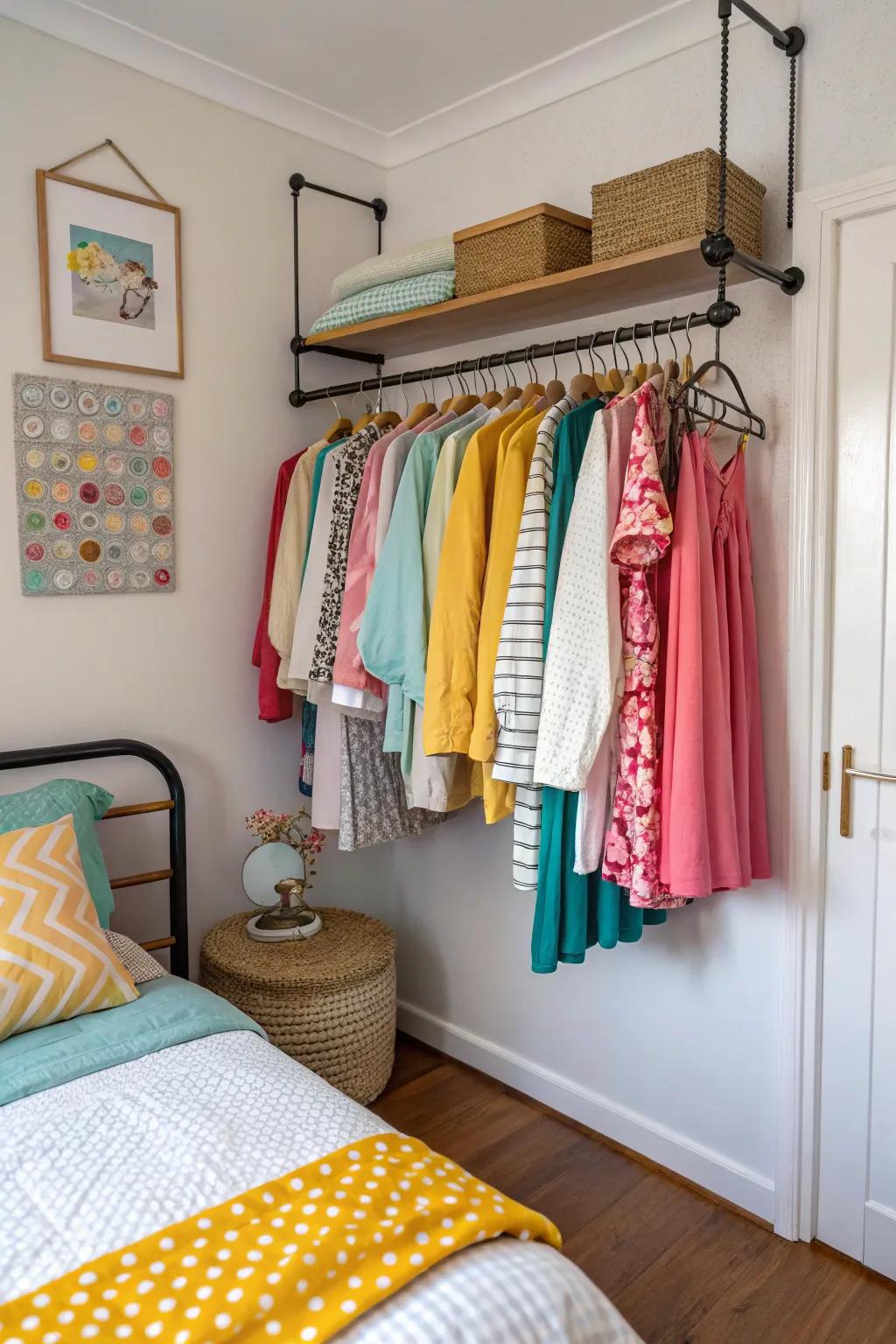 Turn clothes storage into a design feature.