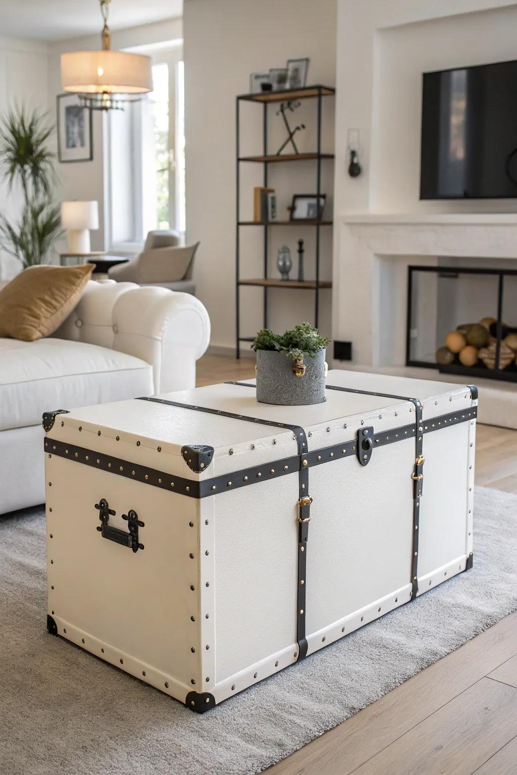 Sleek and simple, a minimalist treasure chest fits modern spaces.