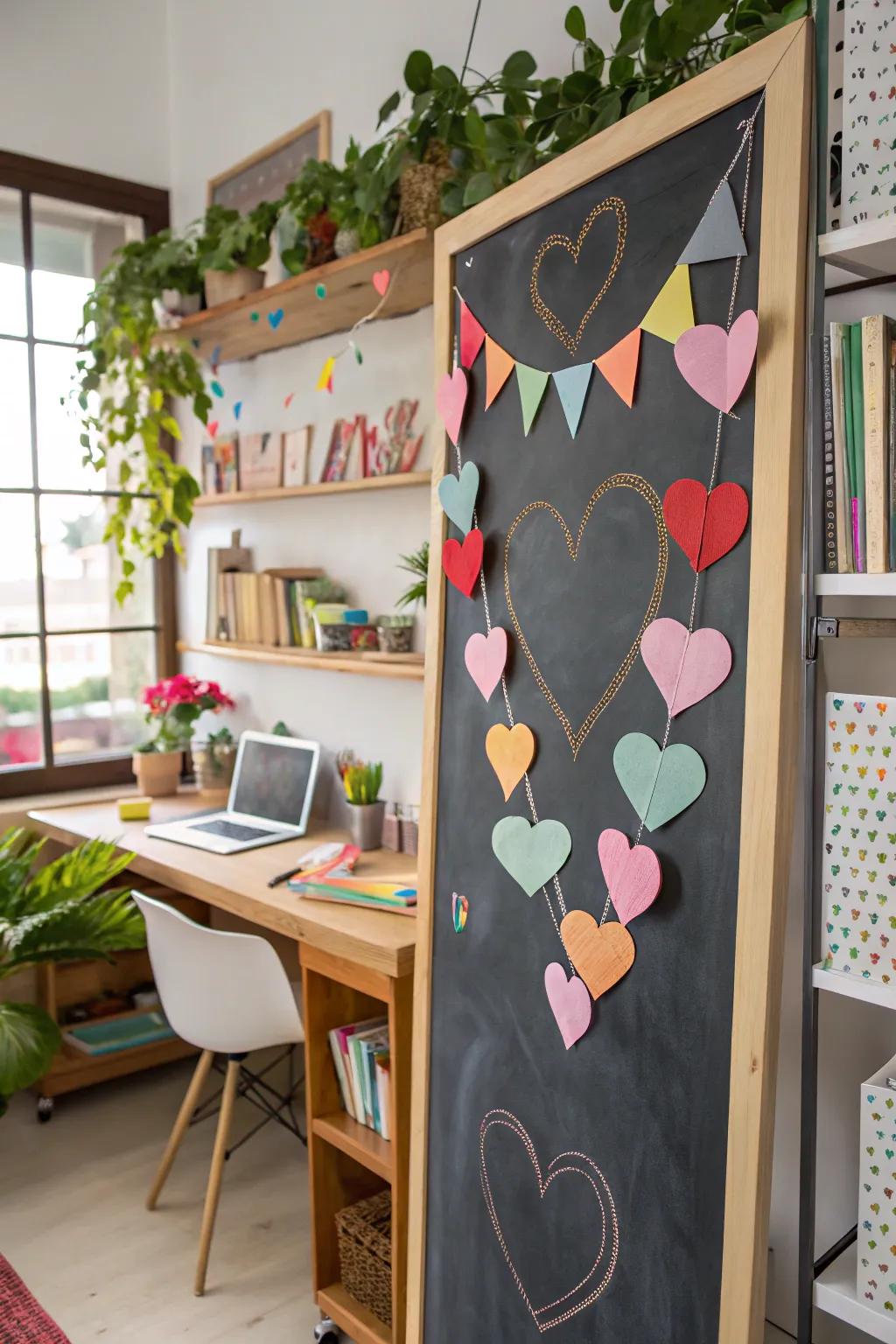 Craft elements bring your chalkboard to life.