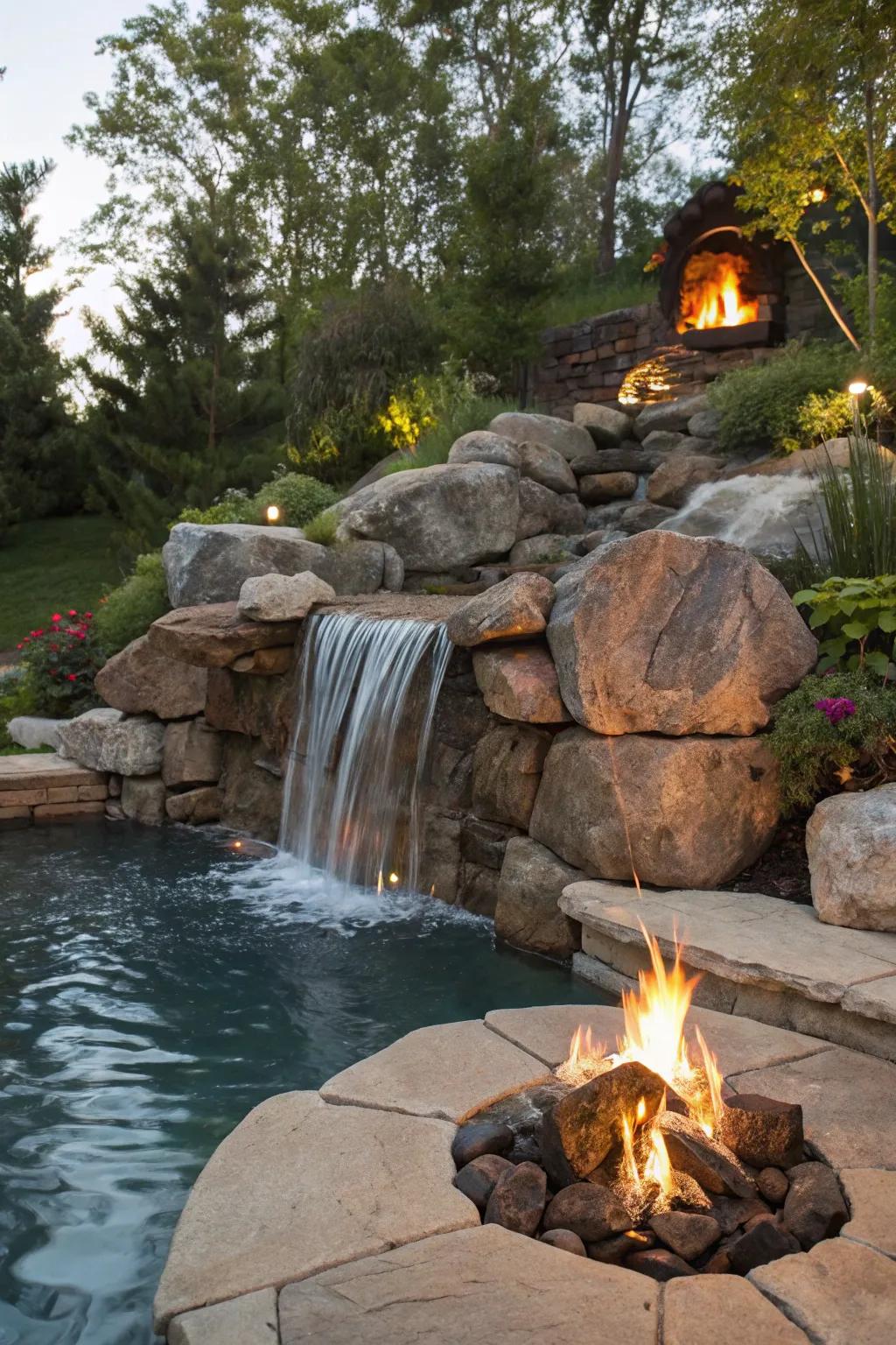 Unite fire and water for a mesmerizing garden feature.