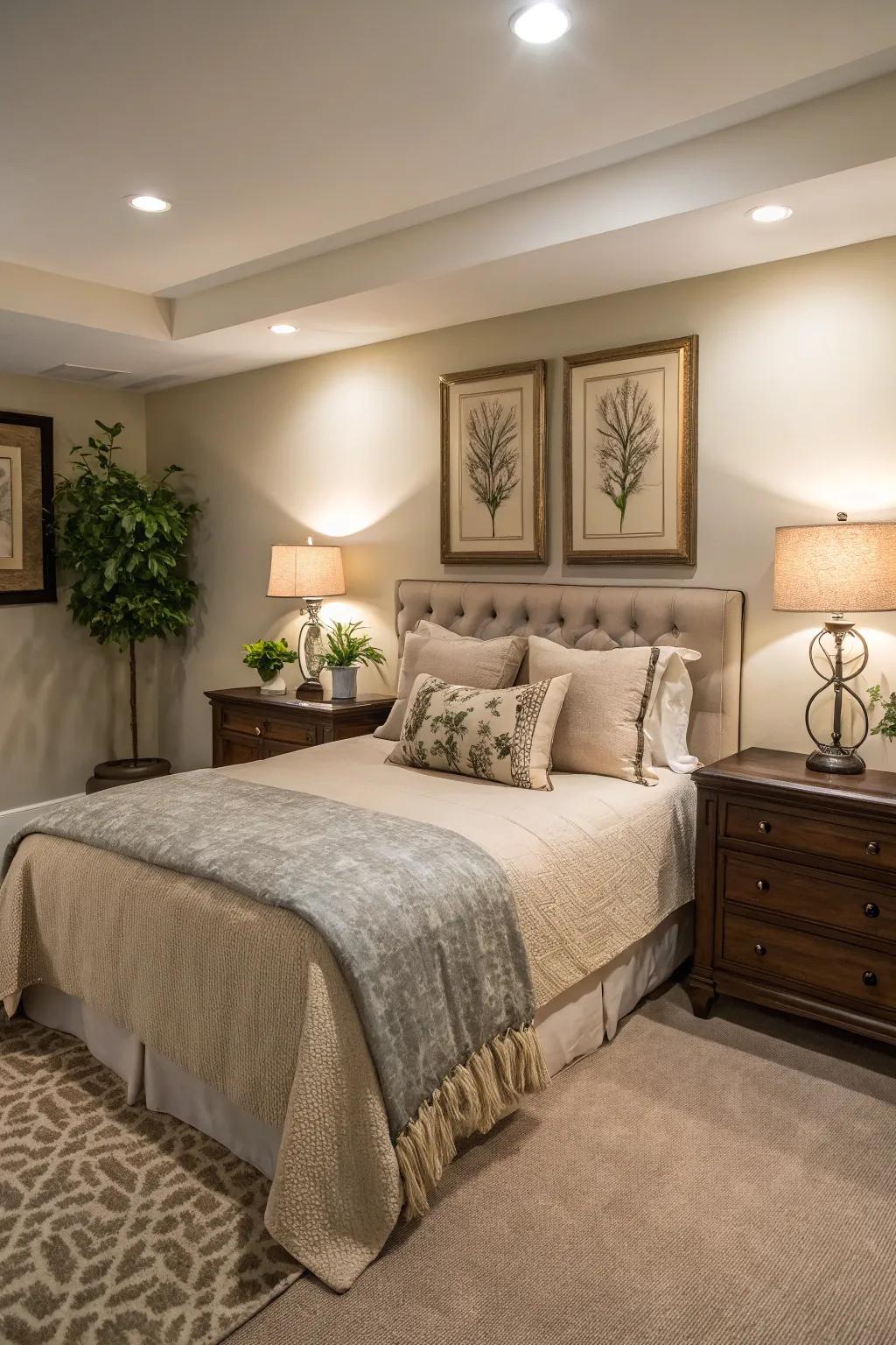 Offer guests a welcoming retreat in your basement guest suite.