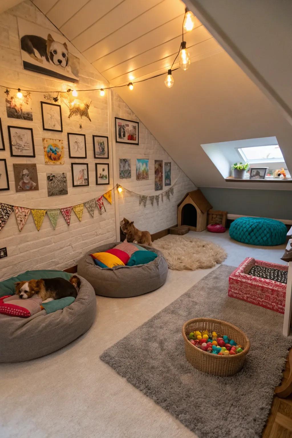 An attic retreat just for your beloved pets.