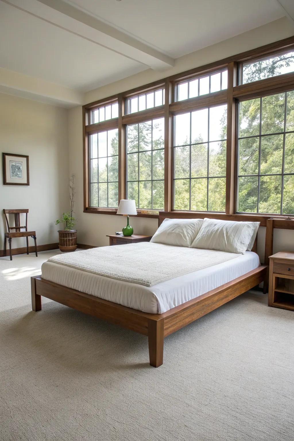 An open layout highlights the spaciousness of your bedroom.