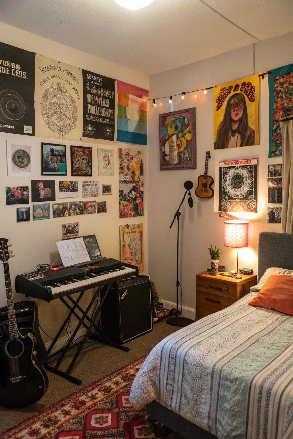 Personalized decor reflects your style and enhances creativity in your music studio.