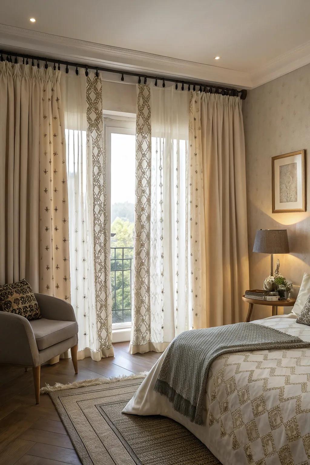 Cafe curtains offer a stylish and practical window treatment.