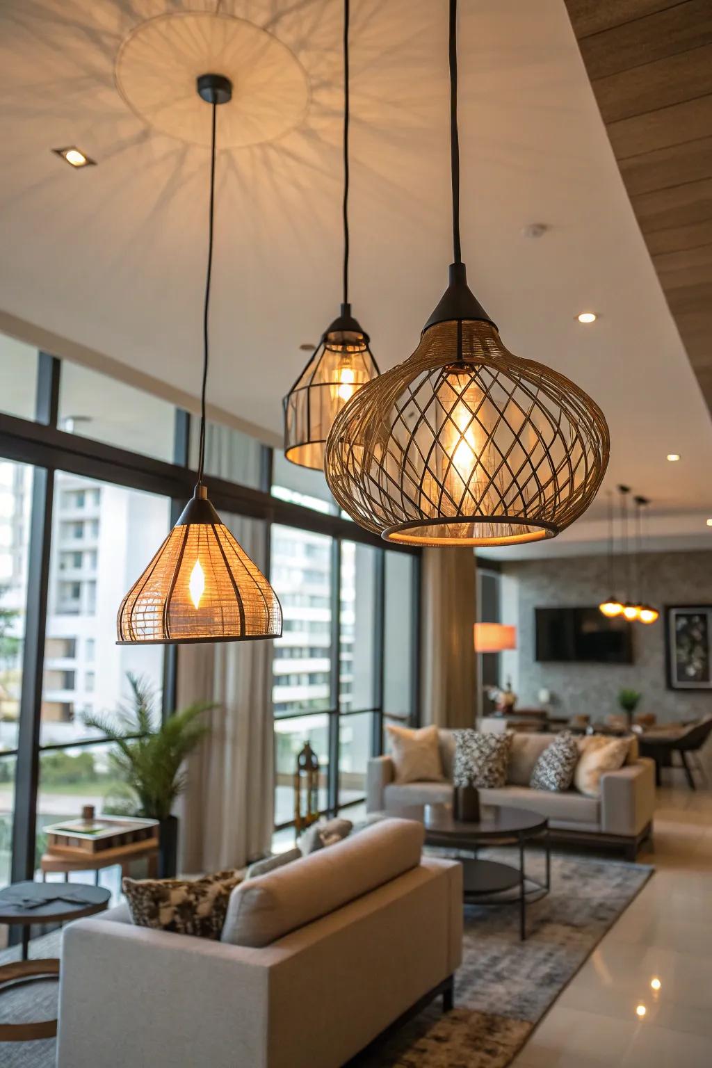Layered lighting enhances the mood and functionality.
