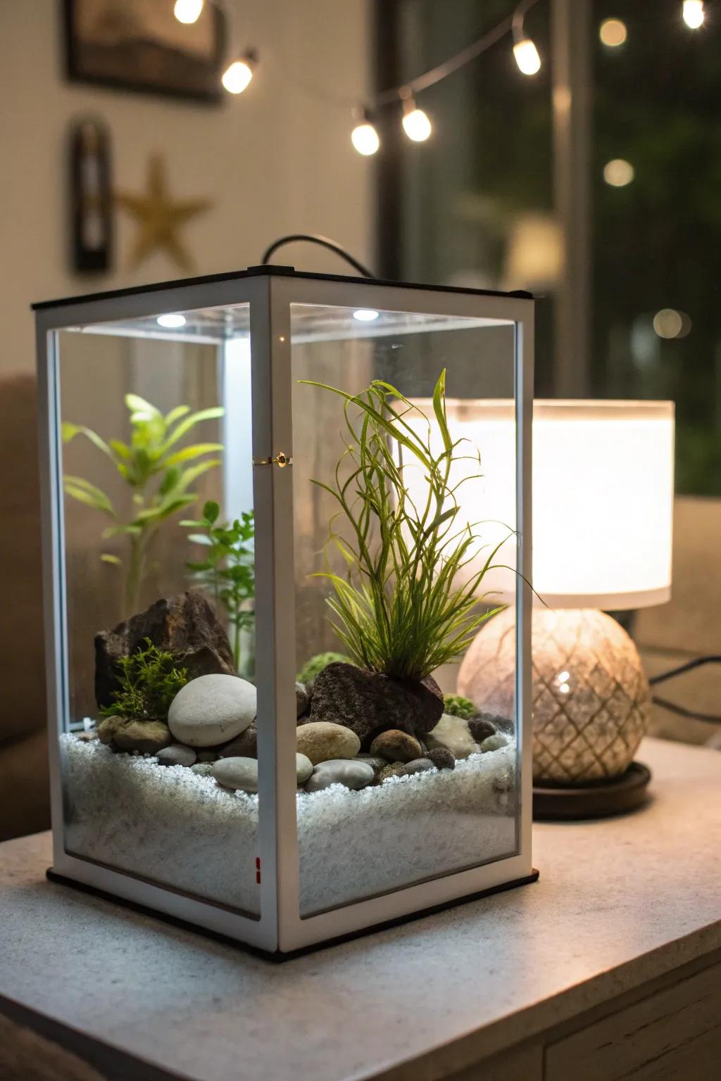 Zen-inspired tank design brings tranquility to your home.