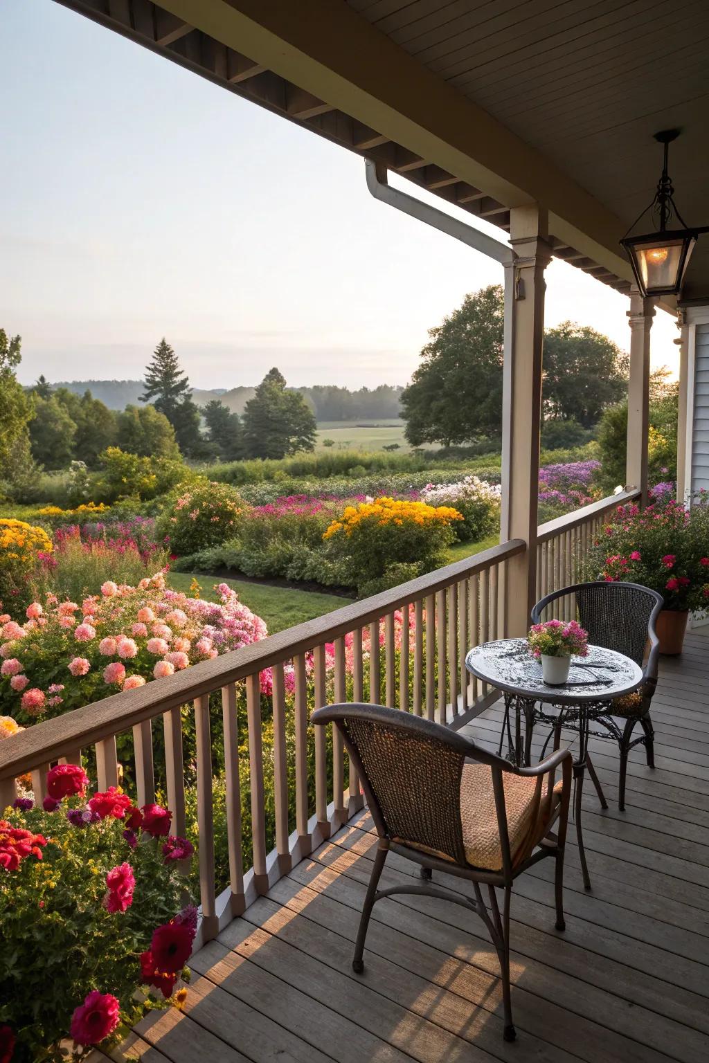 Garden views create a peaceful and natural setting.