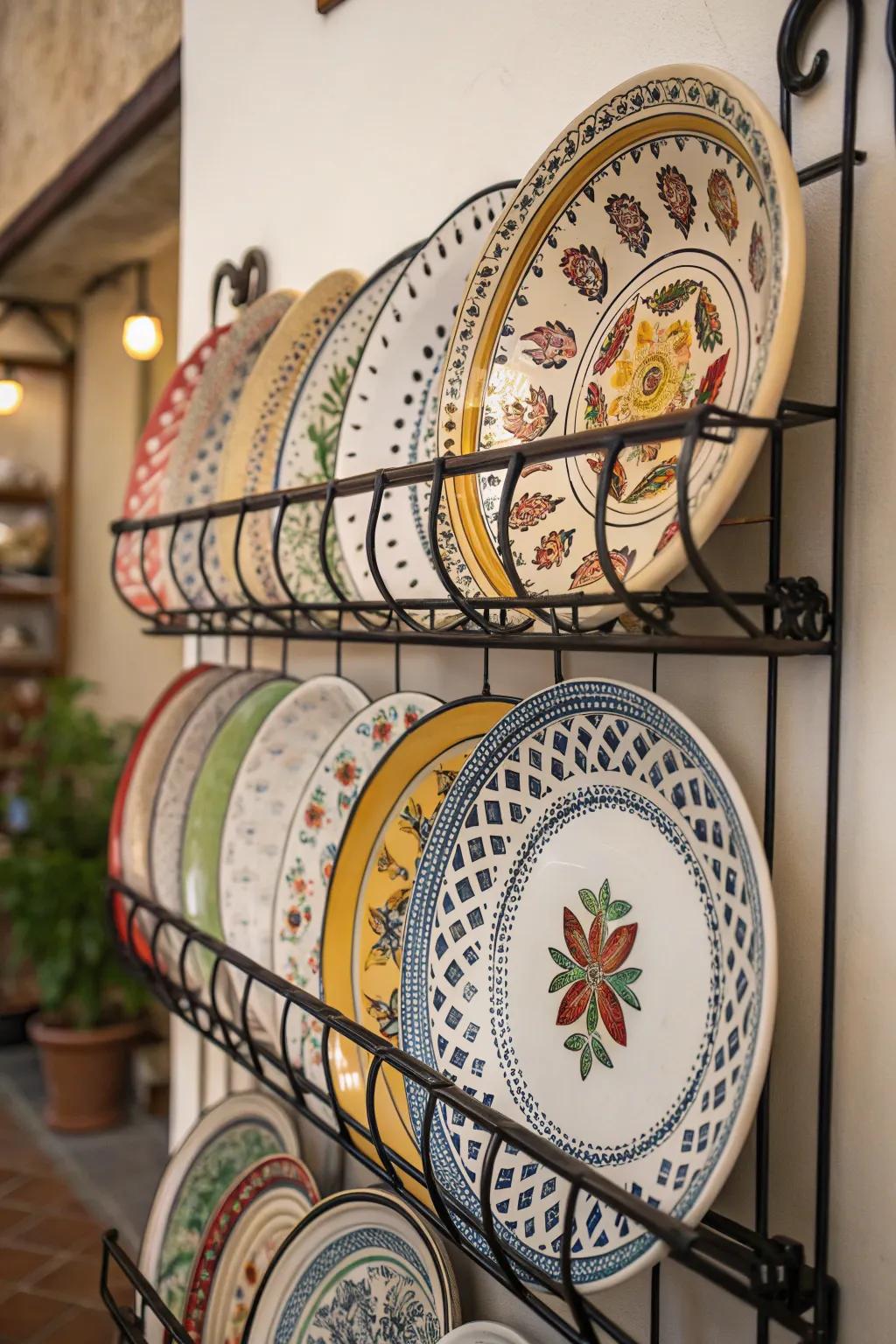 Decorative plates add elegance to any room.