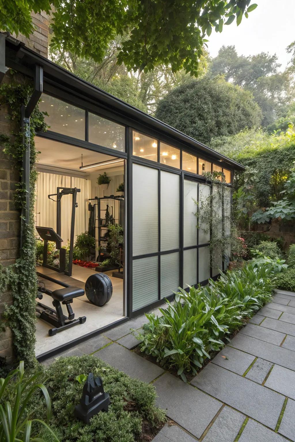 A private home gym, designed for focused and uninterrupted workouts.
