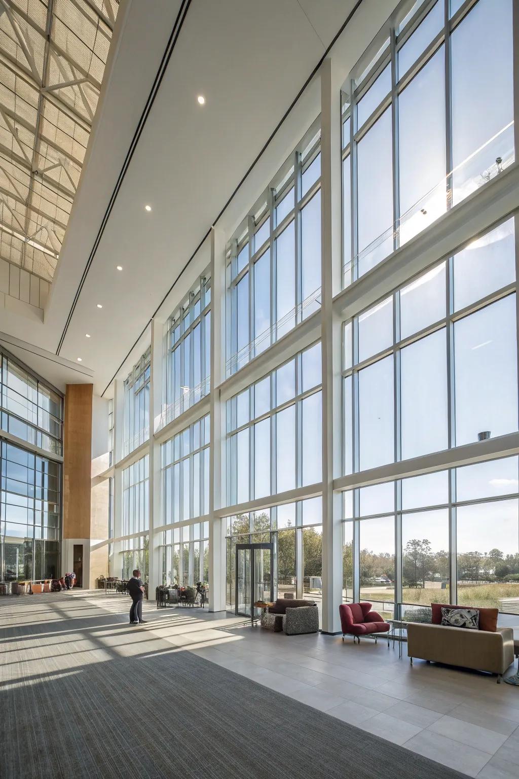 Open up your space with curtain wall systems.