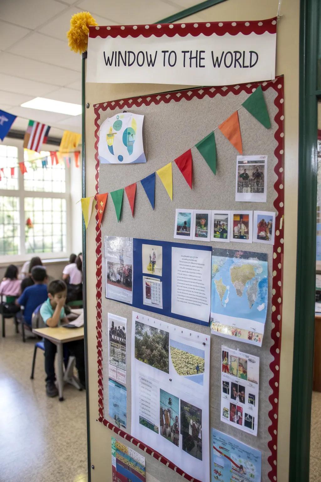 Cultural connections through a 'Window to the World' bulletin board