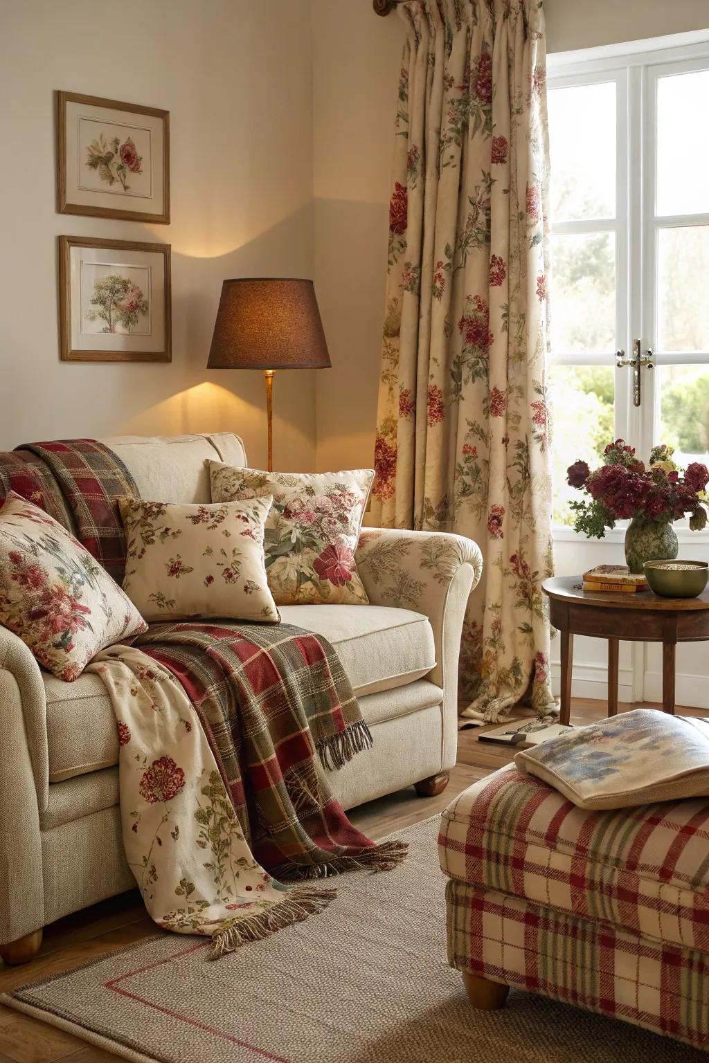 Classic English style elements bring countryside charm.