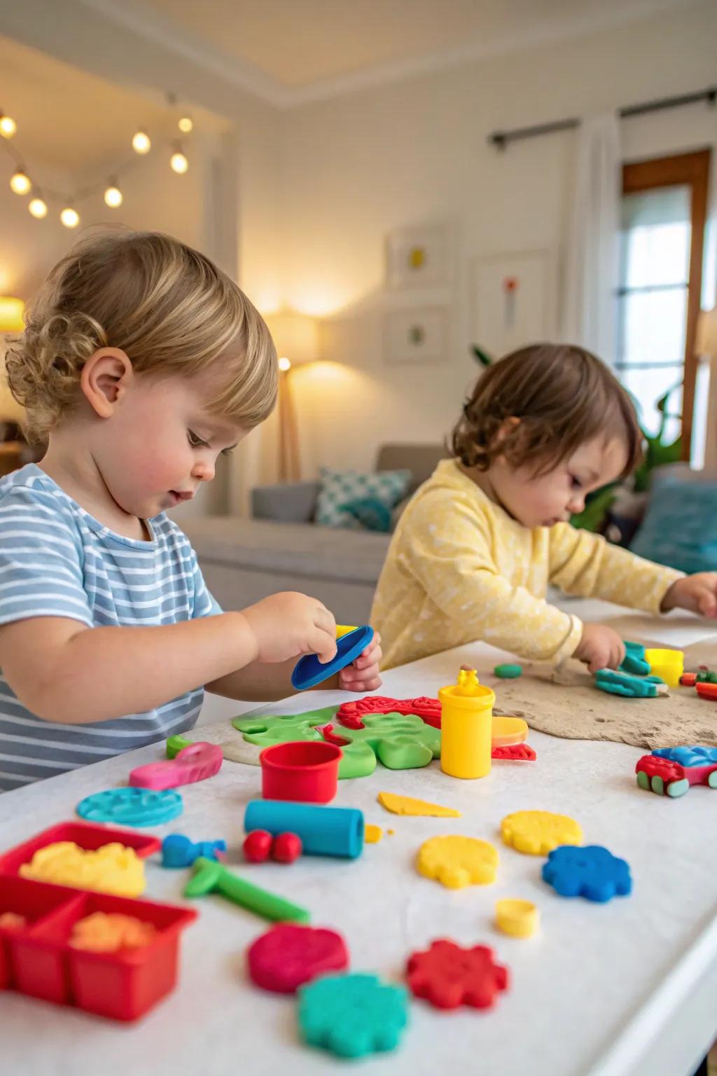 Homemade playdough opens up a world of creative possibilities.