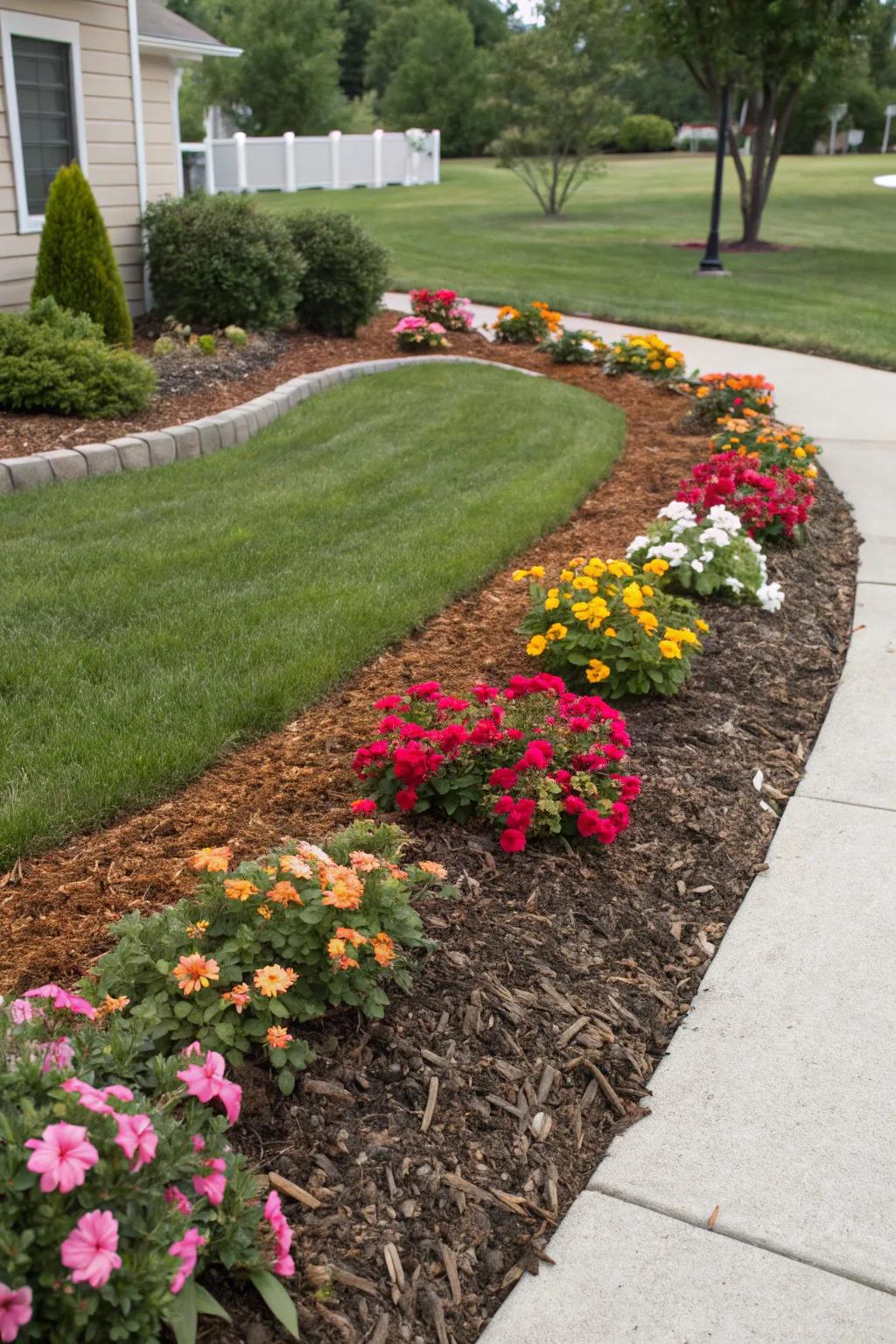 Mulch not only looks good but also supports plant health.