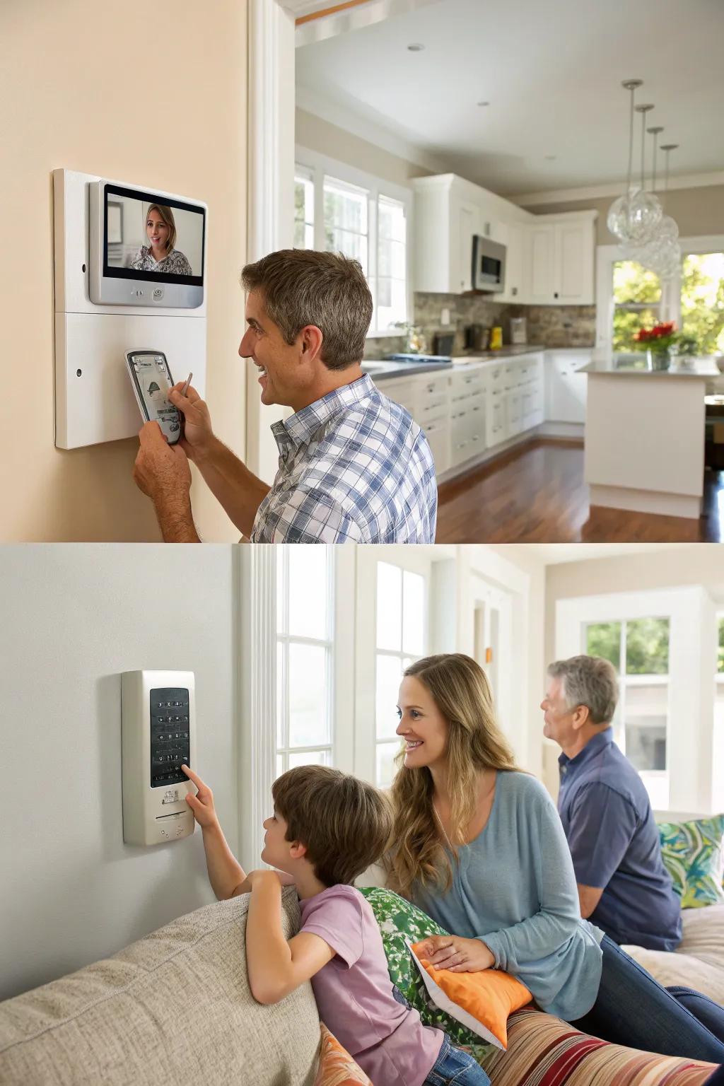 Multi-room intercom systems keep families connected throughout the home.