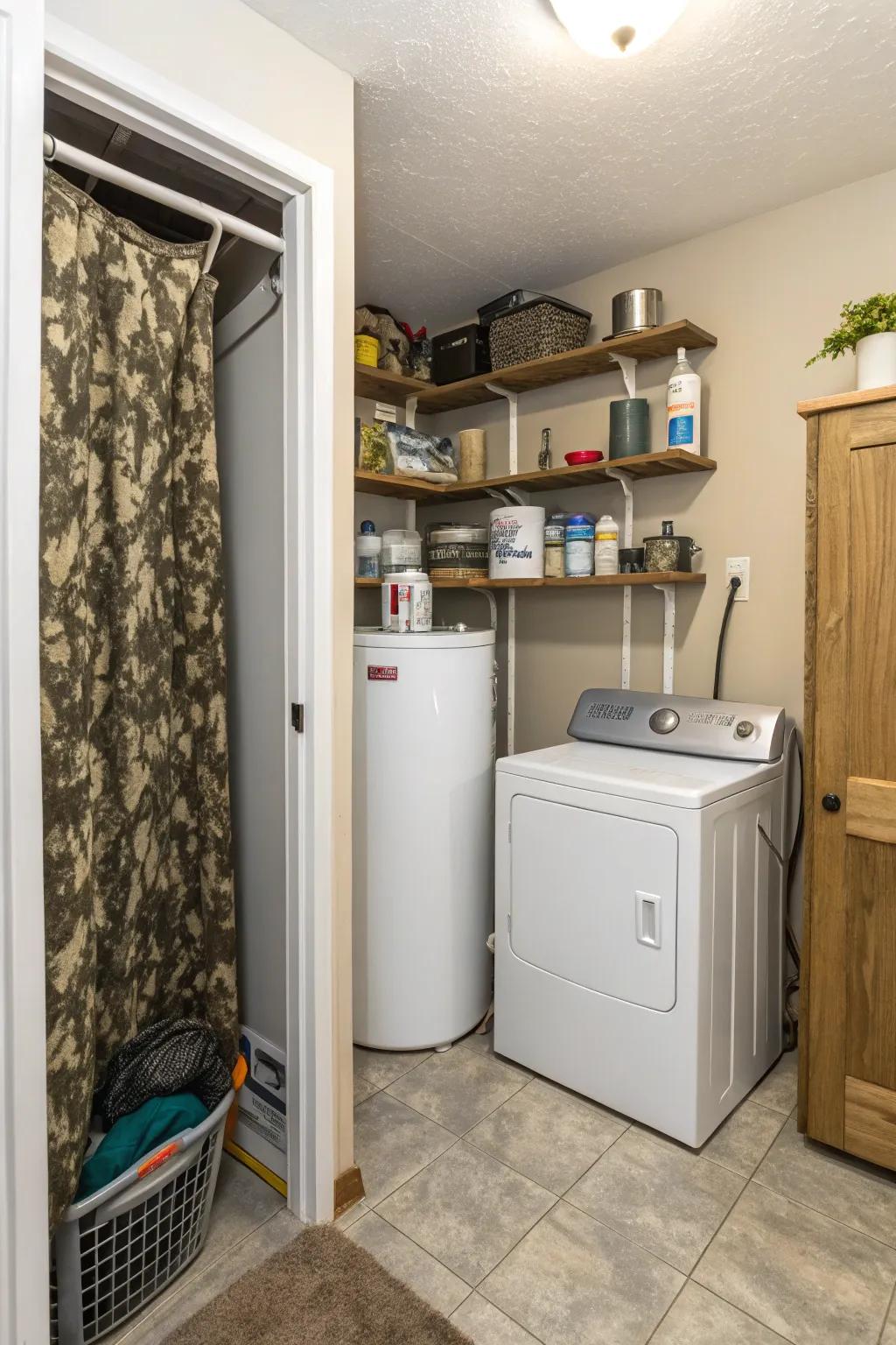 Utility closets offer a tidy and organized solution.