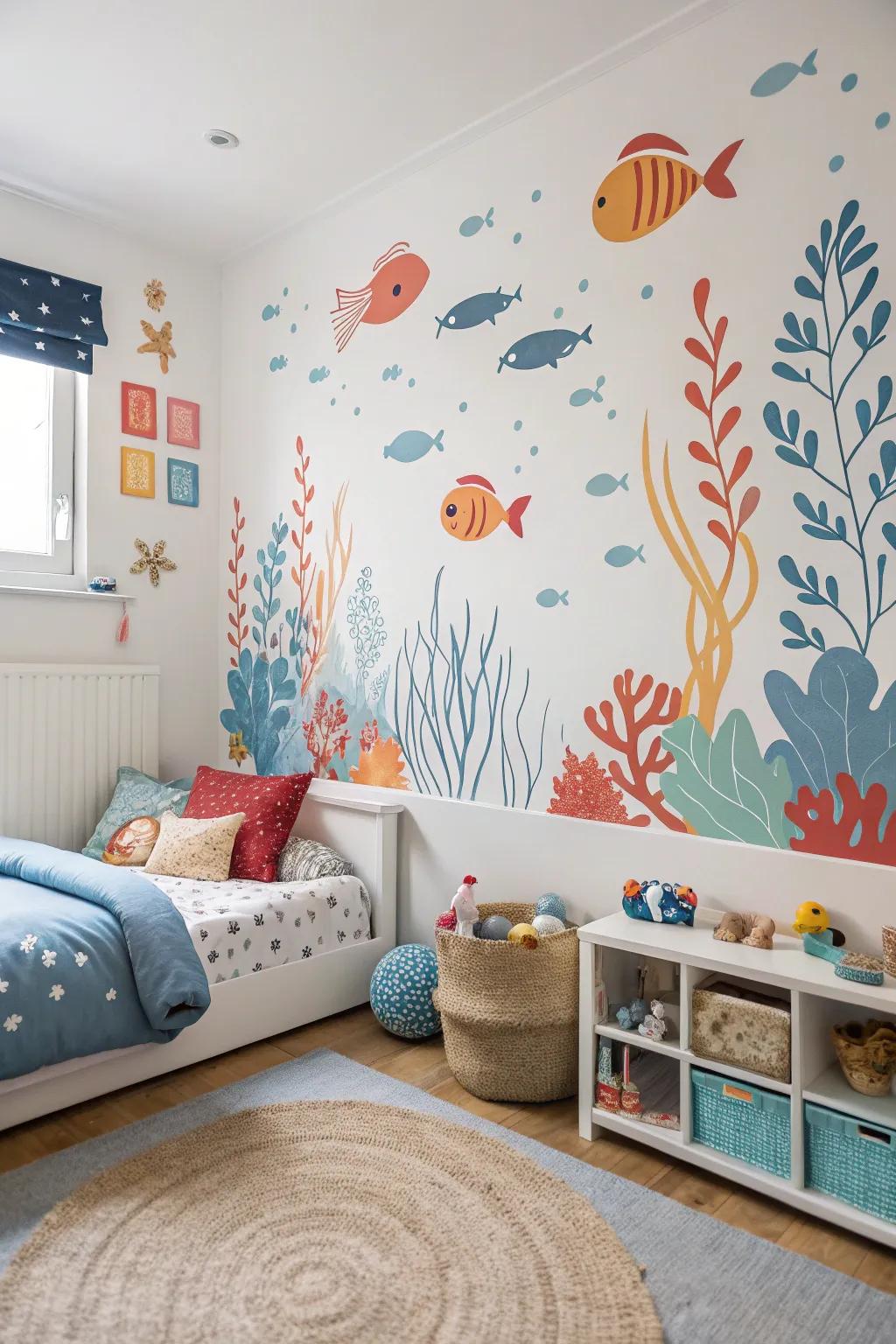 Underwater themes bring the magic of the ocean indoors.