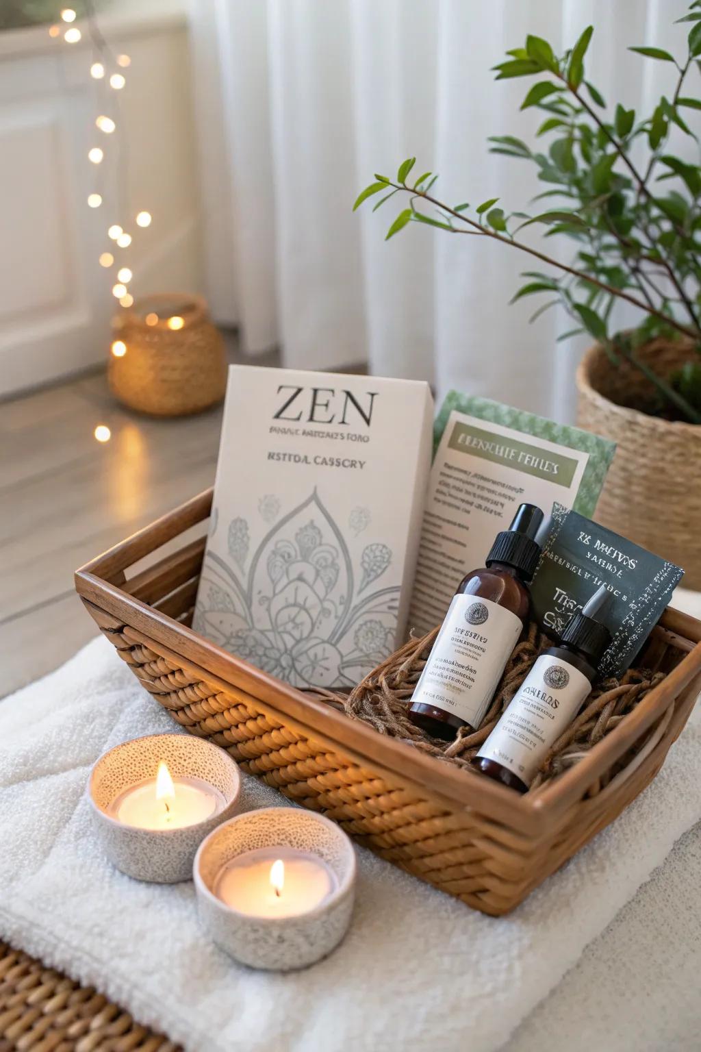 Zen Master: Serenity and mindfulness in a basket.