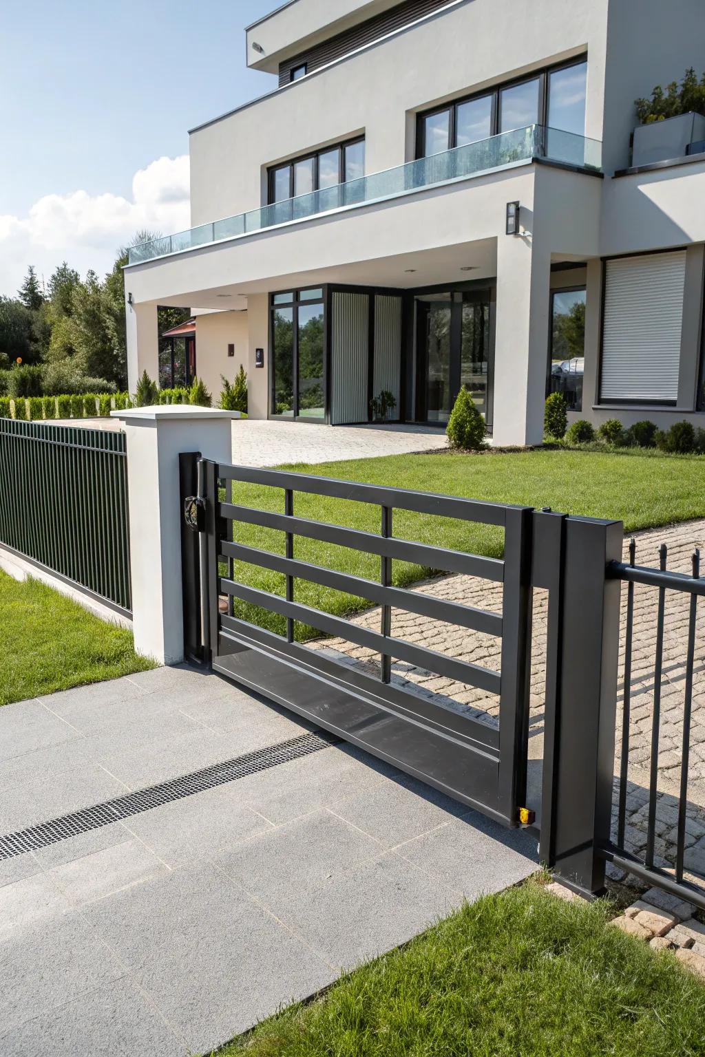 Floating gates create an enchanting illusion of elegance and modernity.