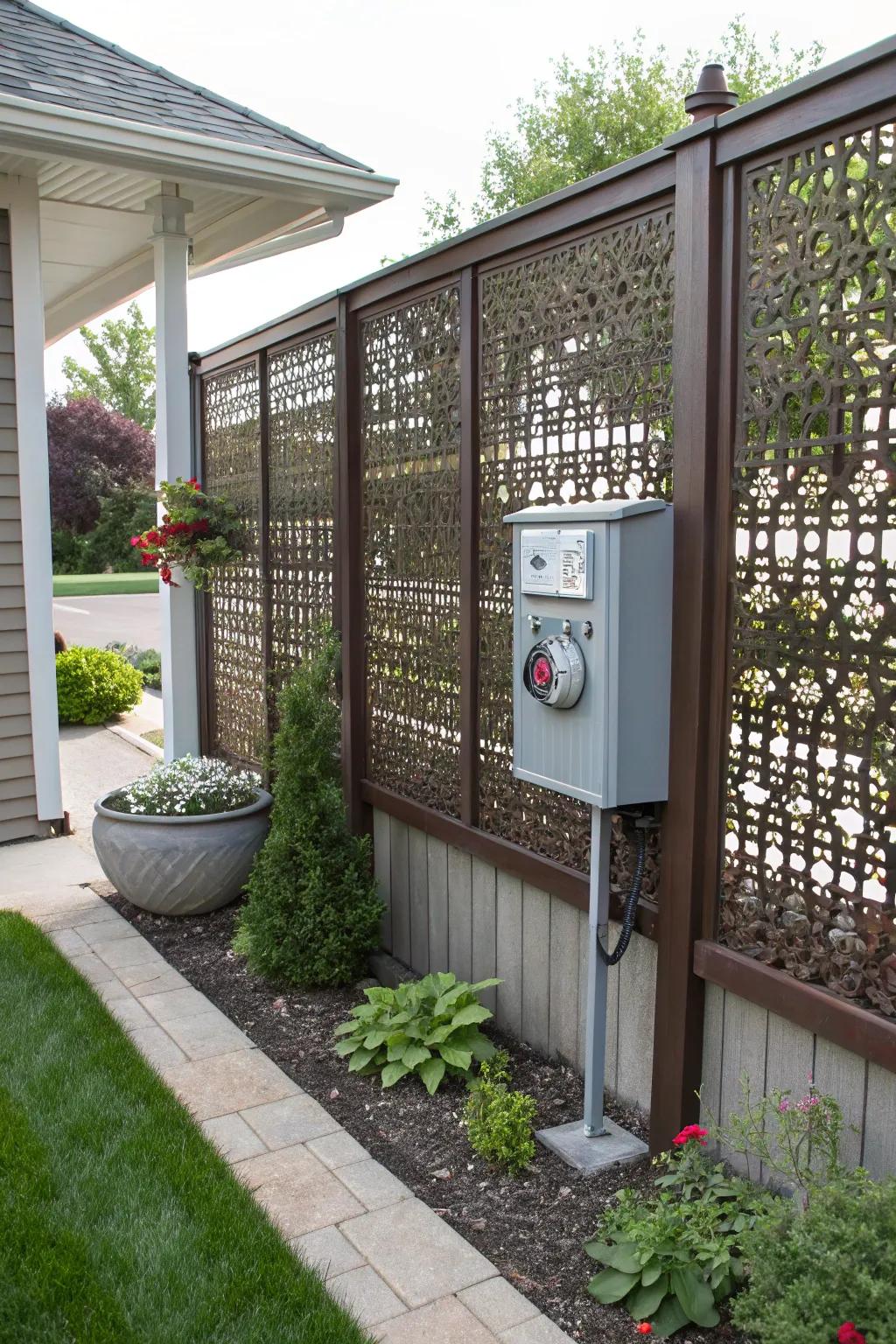 Privacy screens offer style and concealment.