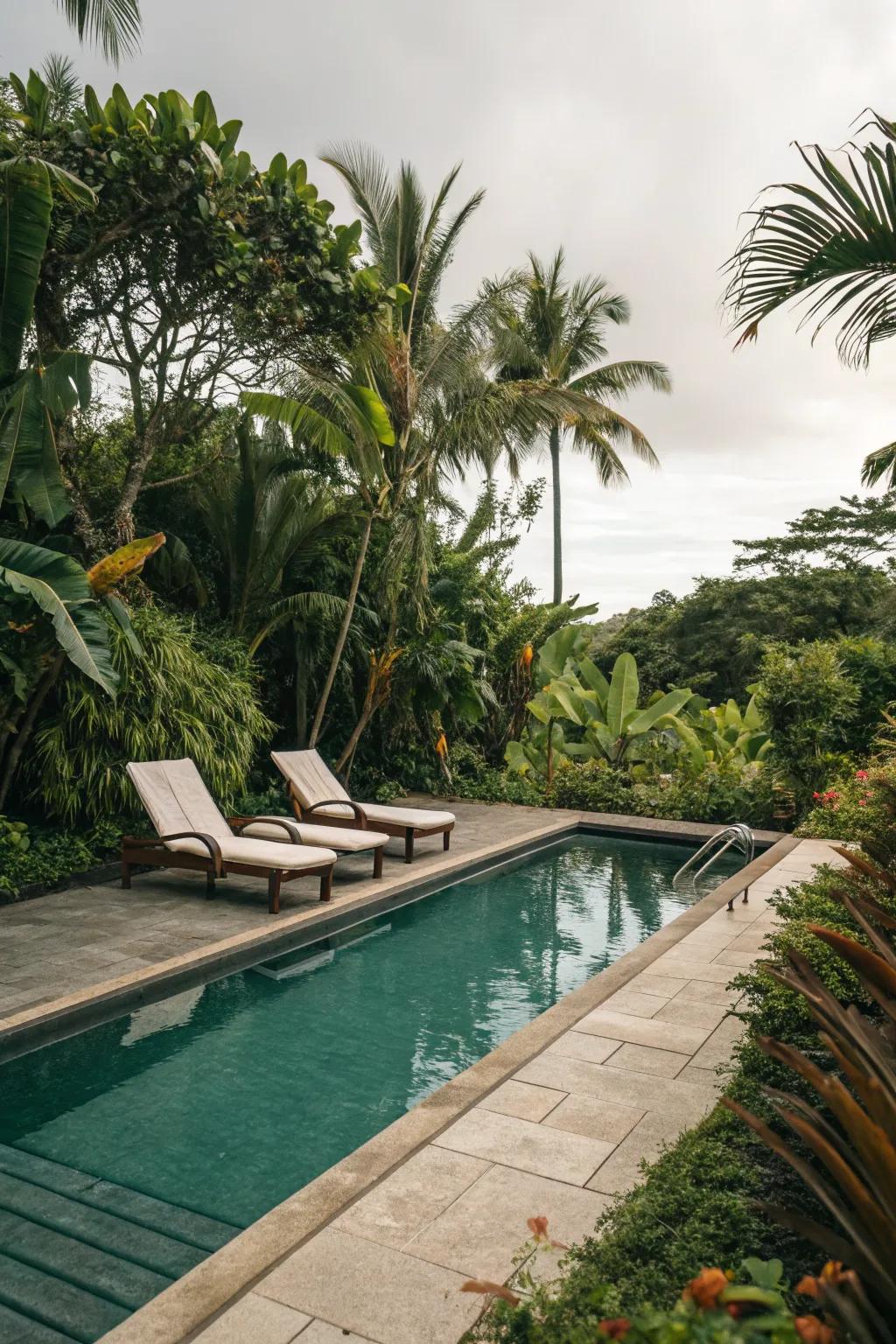 Dive into relaxation with your very own poolside paradise.