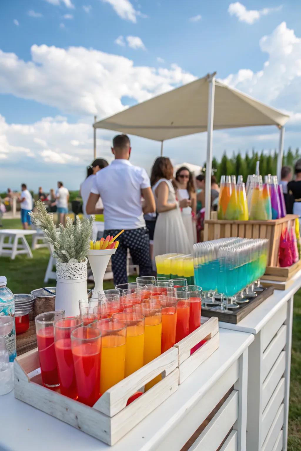 Refresh your guests with a charming DIY drink station.