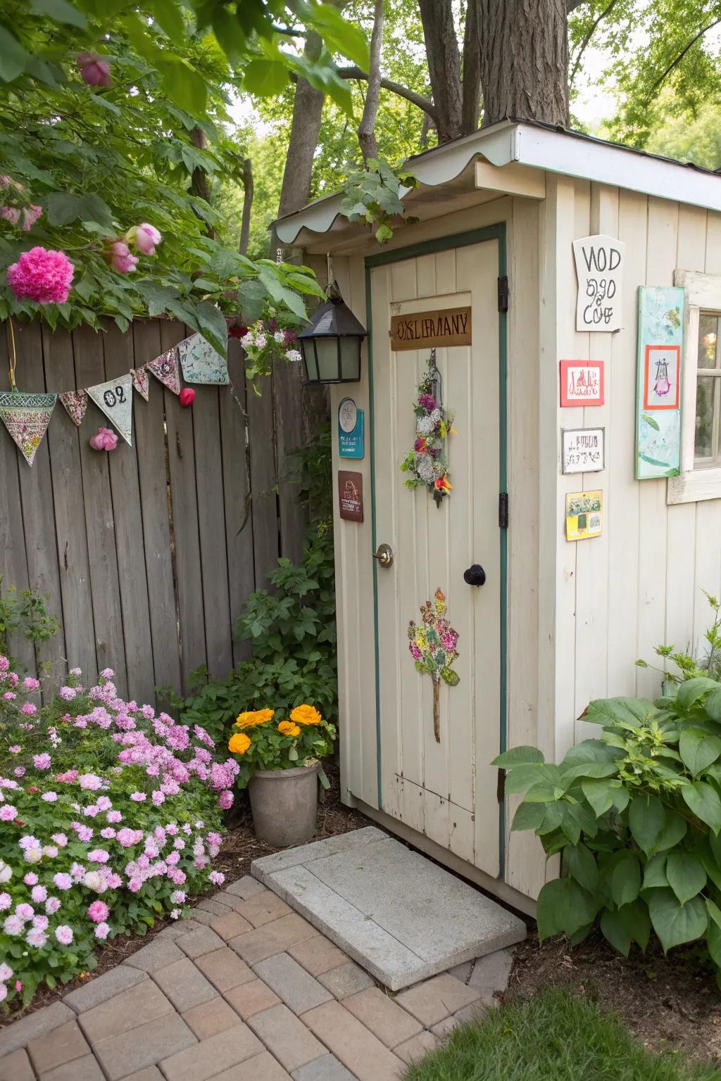 Personalize your restroom with DIY touches.