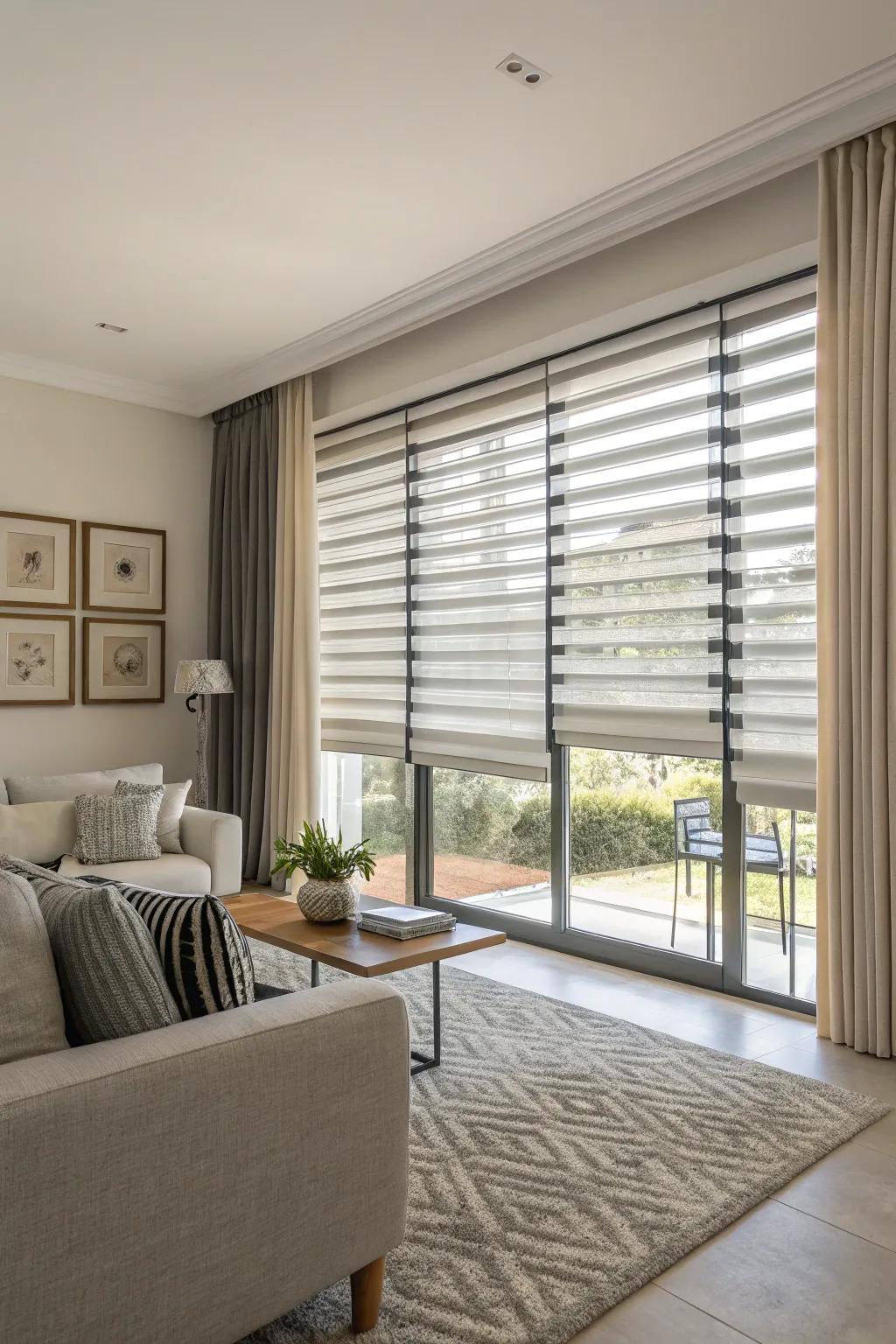 Blinds offer a versatile privacy solution for any room.