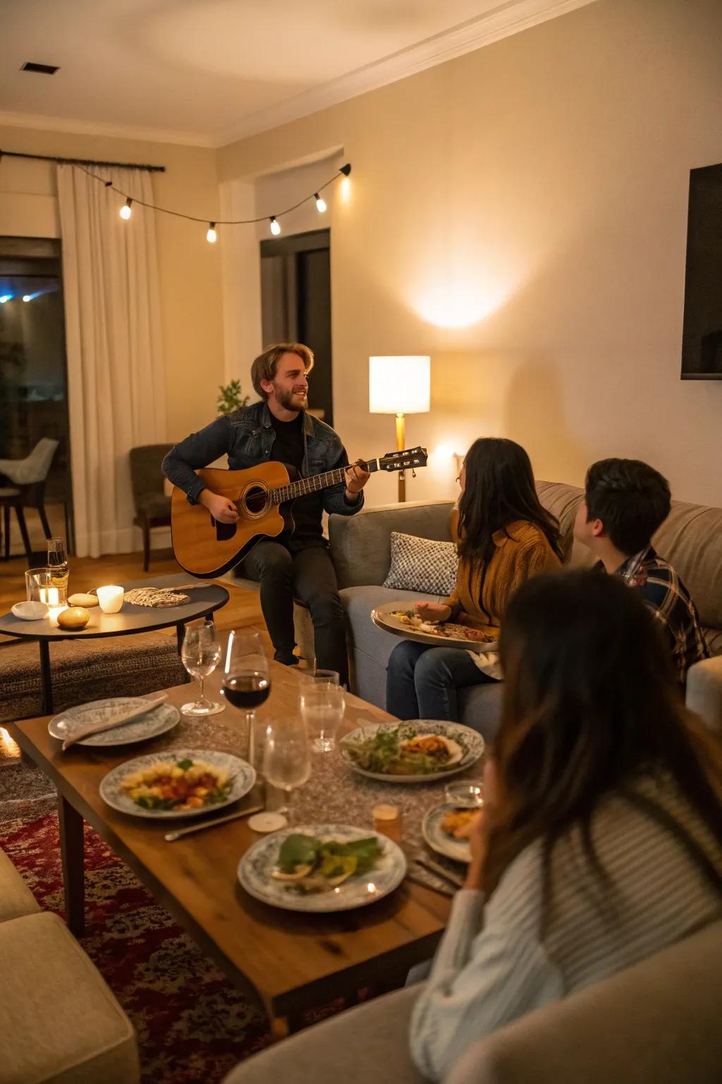 Live music creates an enchanting atmosphere.